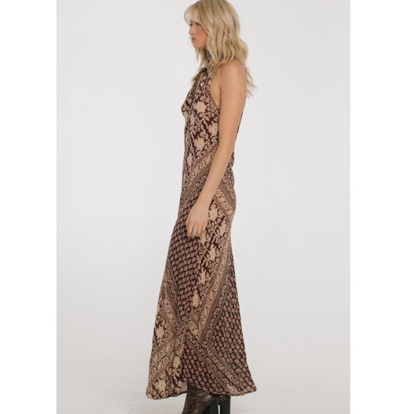 RAGA Harvest Moon Maxi Tank Dress Maroon Print - Picture 2 of 6